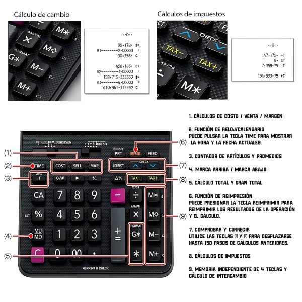 Sumadora Casio HR-100RC